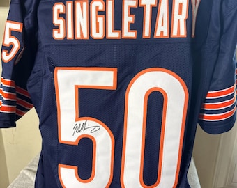 Von Mkee Singletary signiertes und signiertes Chicago Bears-Trikot JSA COA