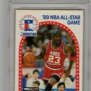 Michael Jordan NBA Hoops All Star 1989 Basketball Card No. 21 Beoordeeld 9/10 door PSA/DNA