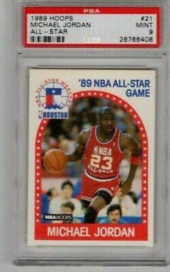 Michael Jordan NBA Hoops All Star 1989 Basketball Card No. 21
