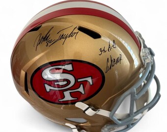 John Taylor autographed signed San Francisco 49ers Full Size Helmet Beckett Authenticated
