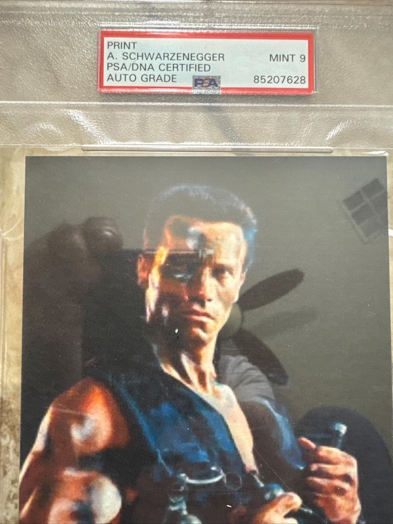 Arnold Schwarzenegger Signed Autographed 5 X 7 Commando Print PSA