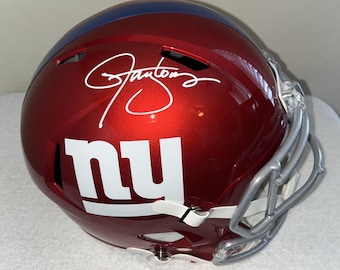 Lawrence Taylor ondertekende gesigneerde NFL New York Giants Flash-helm op ware grootte met Beckett-authenticatie
