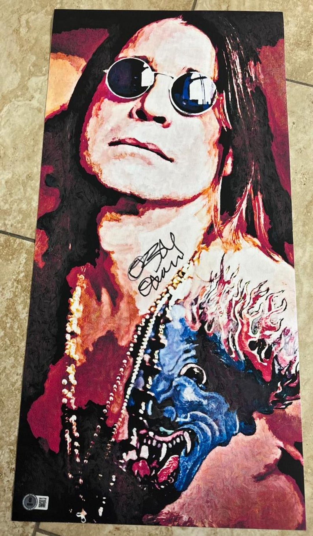 ozzy osbourne signed poster
