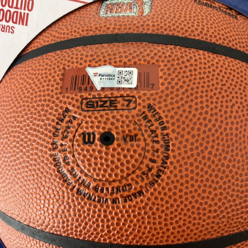 Basketball Bar Code RJ Barrett Autographed Full Size Basketball Fanatics Authenticated - Etsy