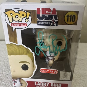 Larry Bird Autographed signed Funko Pop Figurine JSA COA