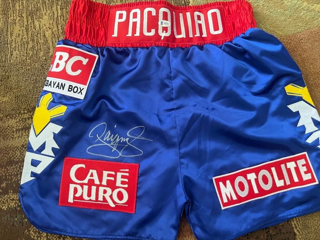 激レア　入手困難　試合用トランクス　マニー・パッキャオ 直筆サイン入り マニー・パッキャオ直筆サイン入りボクシングトランクス