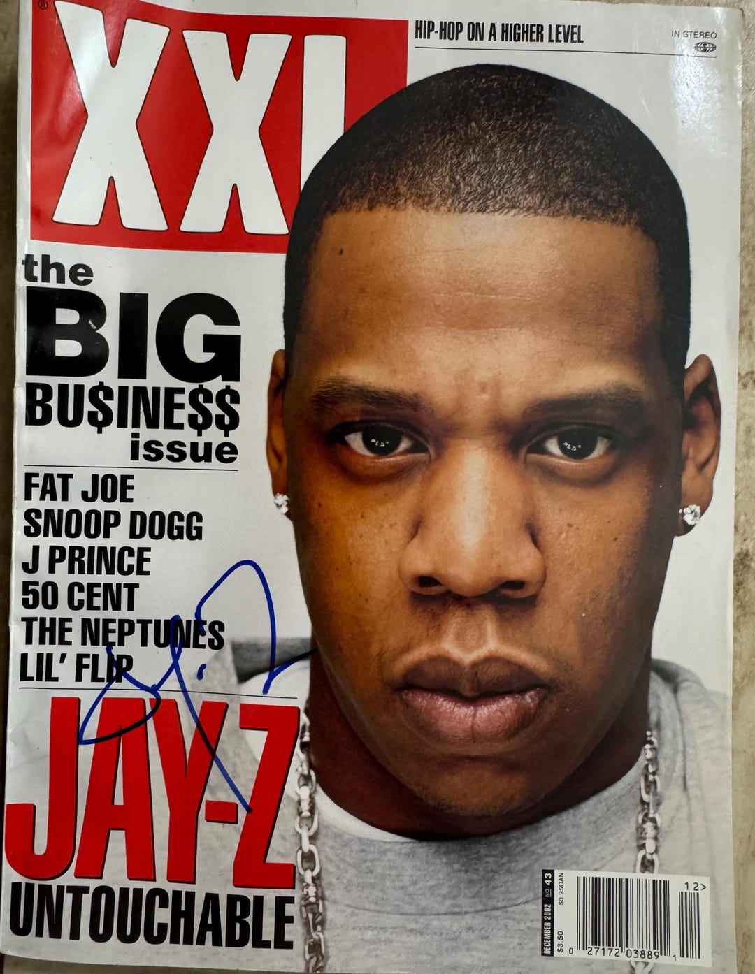 Jay Z Autographed Signed Magazine Cover JSA Full Letter of
