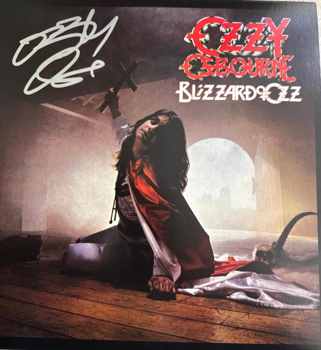 Signed ozzy osbourne memorabilia - Etsy 日本