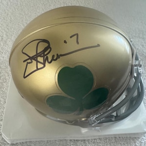 Joe Theisman autographed signed Notre Dame mini helmet Beckett Authenticated