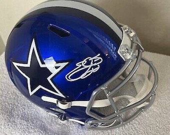 emmit smith autographed dallas cowboys helmet Emmitt Chrome Authentic SpeedFlex Beckett commemorating their individual achievements and contributions to the teams legendary status Emmitt Smith Signed Dallas Cowboys