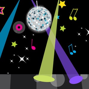 Disco Dance Digital Backdrop