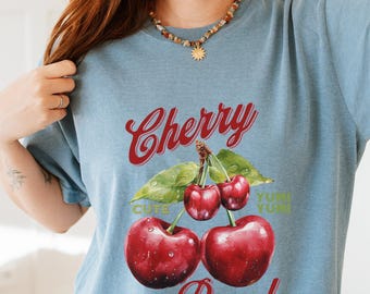 Vintage Cherry Bomb Graphic Tee: Y2K Oversized Cotton T-shirt - Etsy
