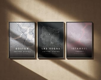 Custom City Map Print: Minimalist Urban Wall Art