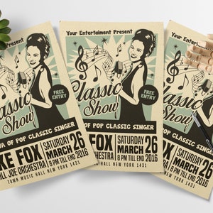 The Groove is Back Soulful Sounds of the 70s & 80s: A Flyer for Your Classic Music Show
