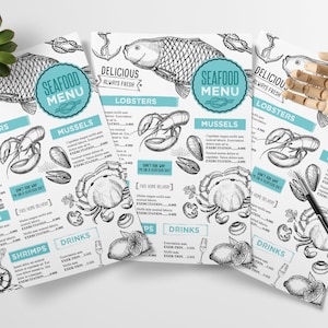 Sea Food Restaurant Menu Template