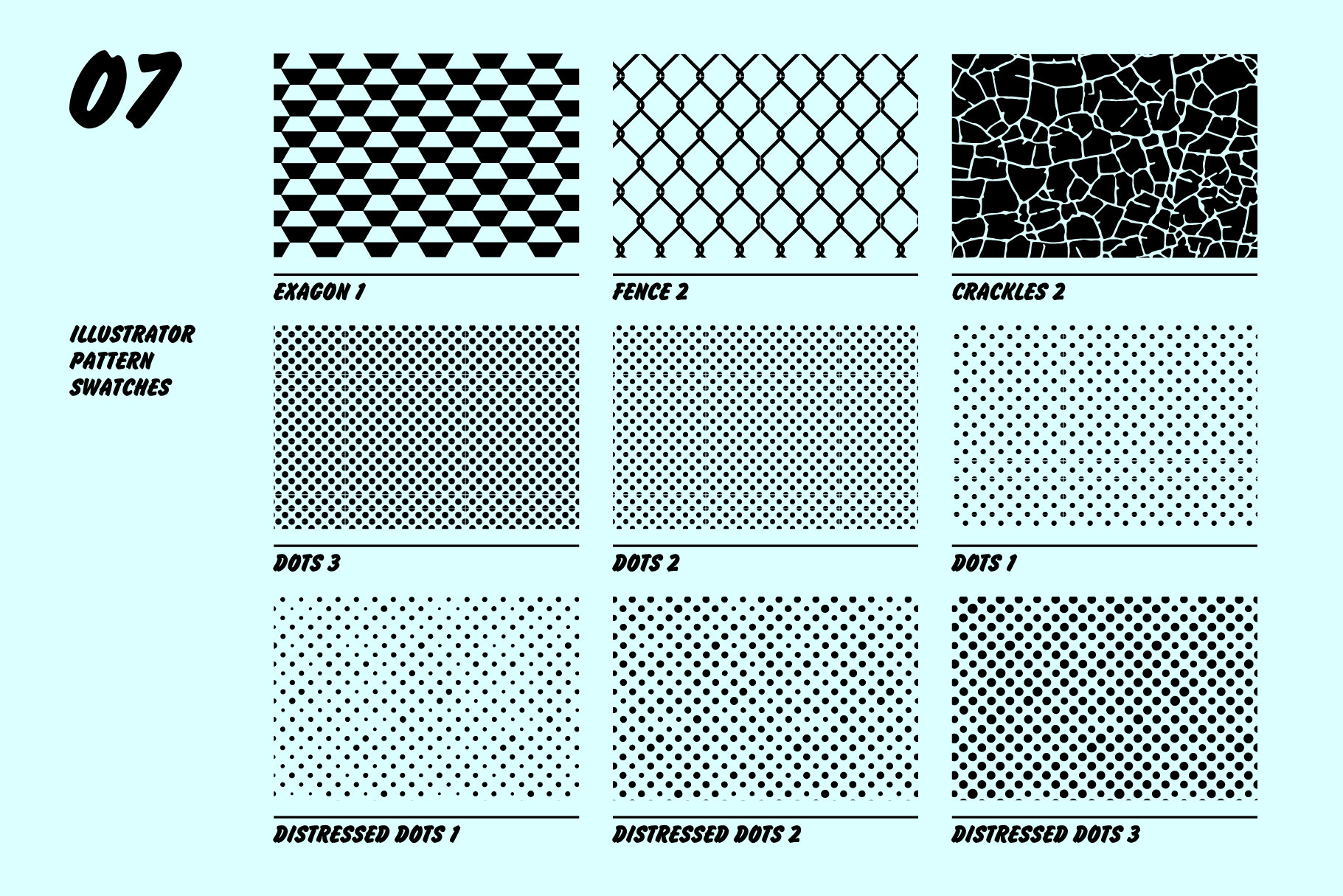 Pattern Swatches Ink Multitone Pattern Swatches for Adobe Illustrator - Etsy