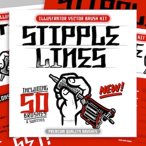 Stipple Lines Brush Kit For Illustrator