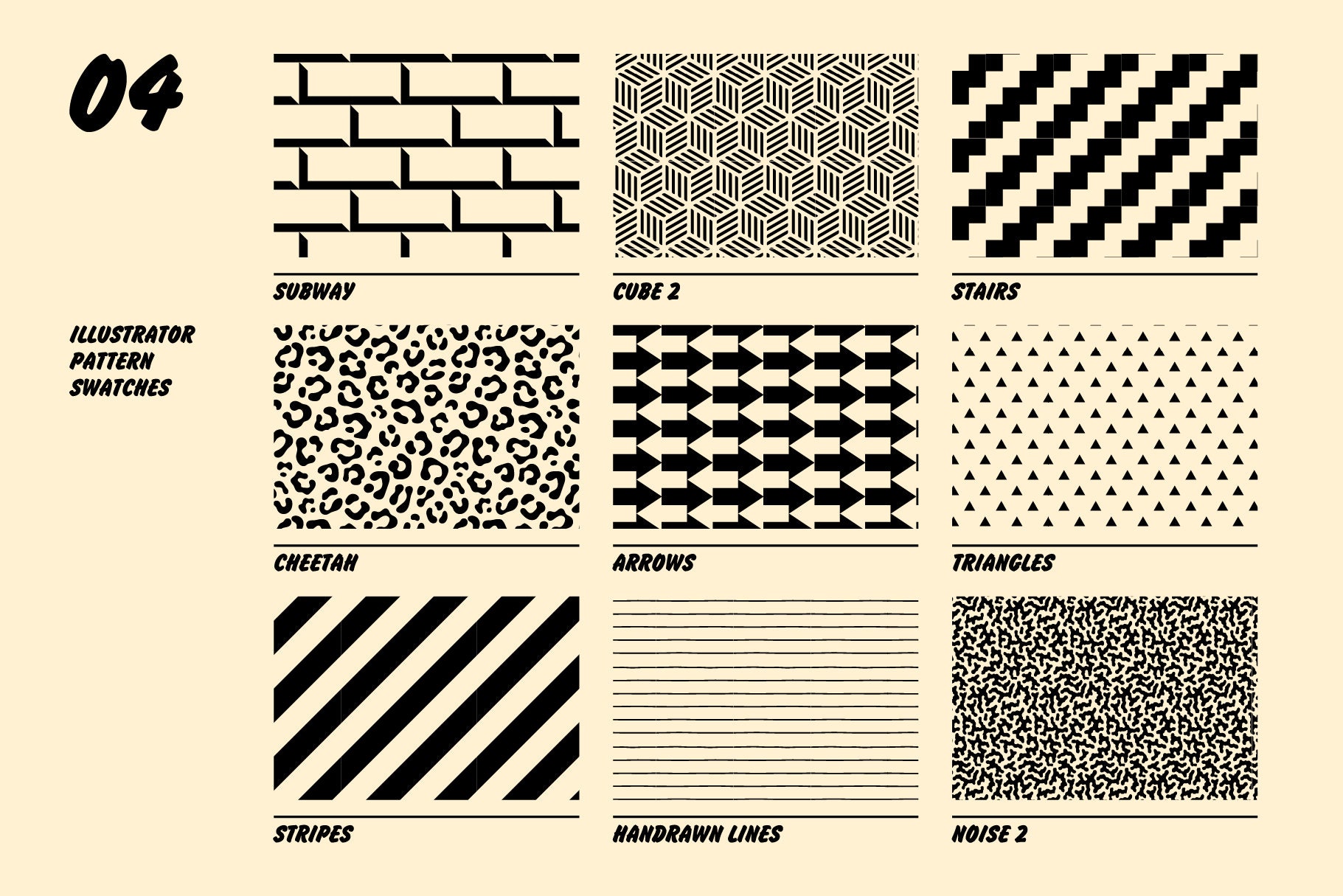 Pattern Swatches Ink Multitone Pattern Swatches for Adobe Illustrator - Etsy