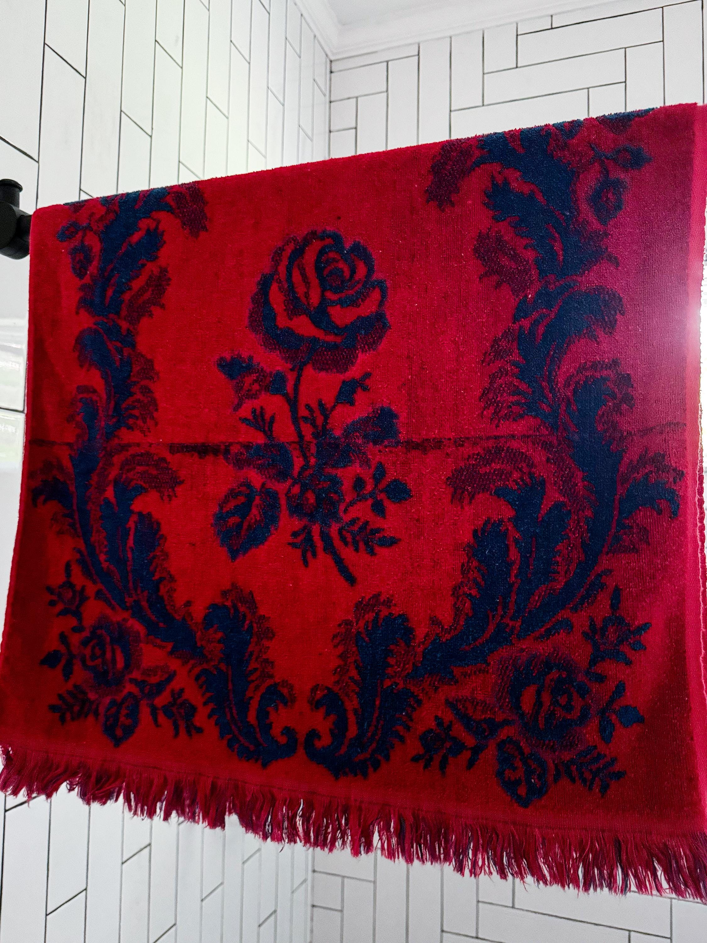 Vintage Floral Bath Towels - Etsy