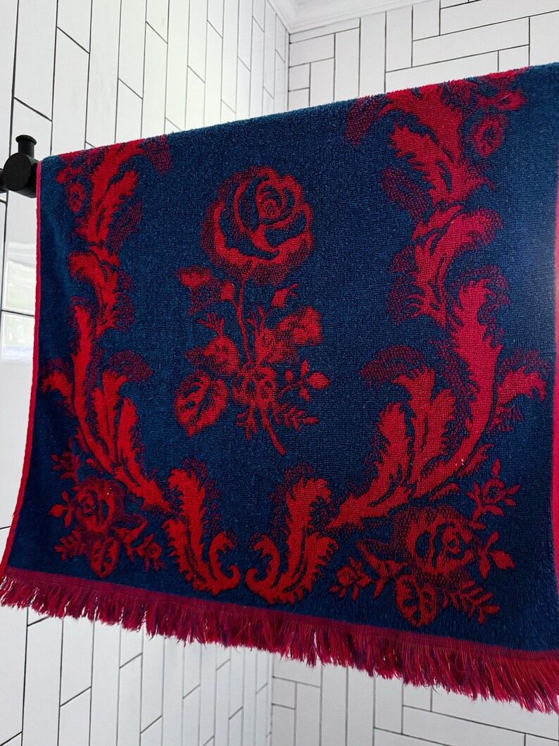 Vintage Floral Bath Towels - Etsy