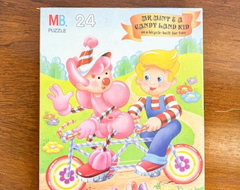 Vintage Candyland 24 Piece Puzzle, Milton Bradley Candyland Mr
