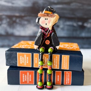 Halloween witch shelf sitter