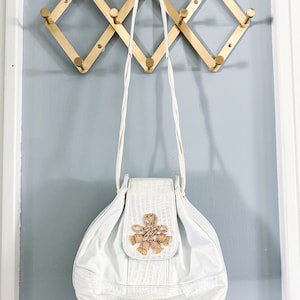 80s faux leather shoulder bag