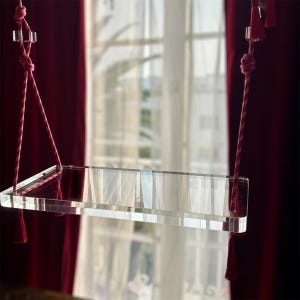 Custom Acrylic Indoor Swing with Faux Fur Cushion
