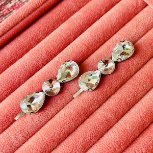 Crystal Jeweled Hair Pin Set: Vintage Style Hair Jewelry