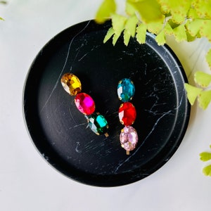 Crystal Jeweled Bobby Pin Set: Retro Hair Accessory