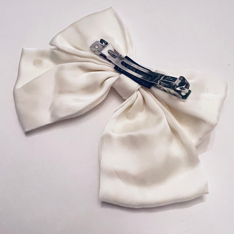 Ruby Red and Gold Jeweled Ivory Hair Bow Barette Clip - Etsy