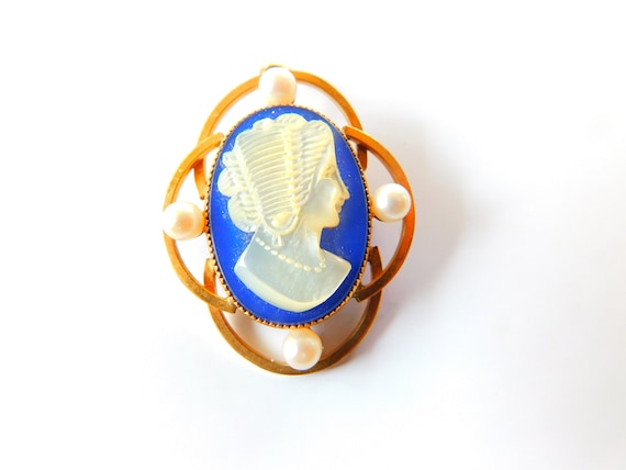 Vintage cameo-Pin/pendant - image 1