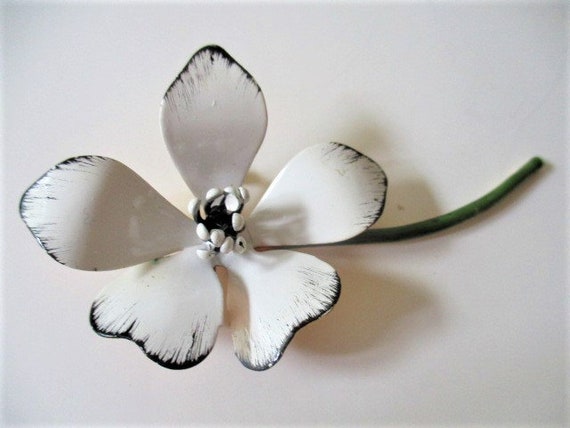 Original by Robert enameled flower pin - image 4