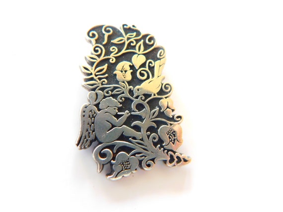 Mexican sterling exquisite pin - image 1