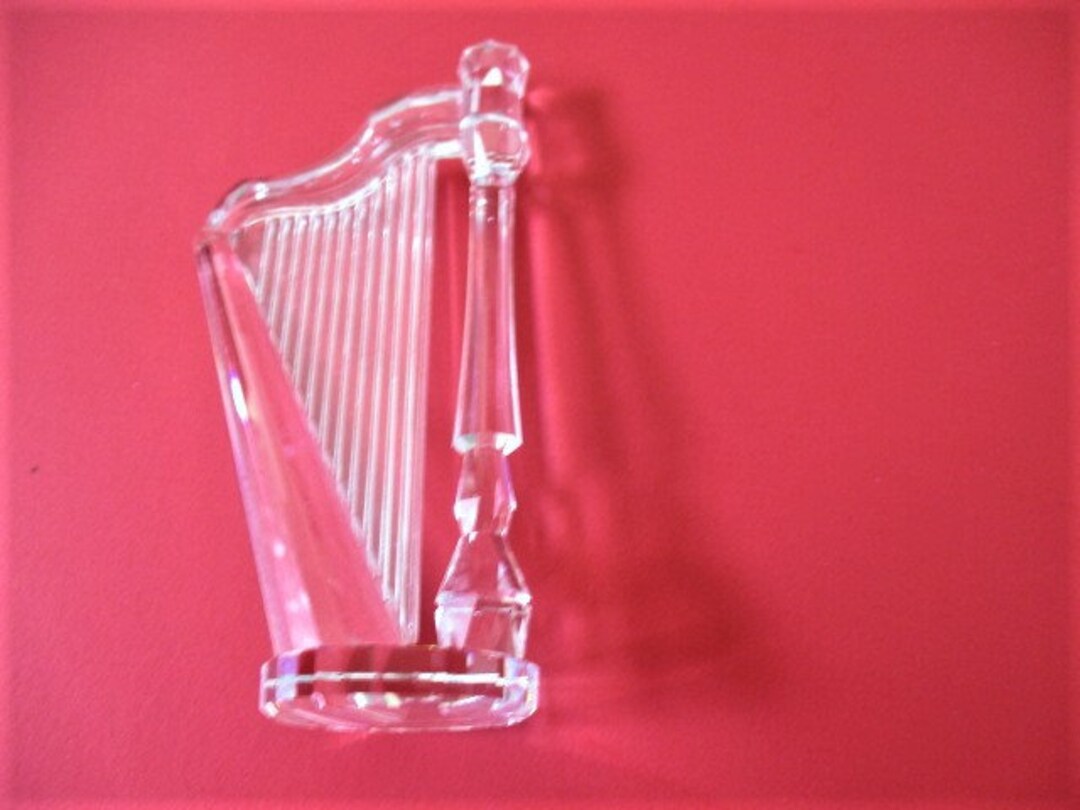 Swarovski Glass Harp Figure Etsy