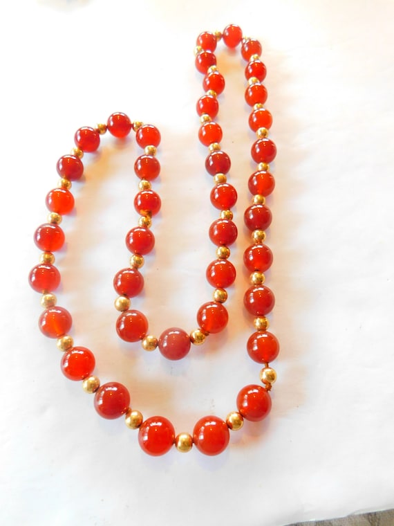 Natural carnelian necklace