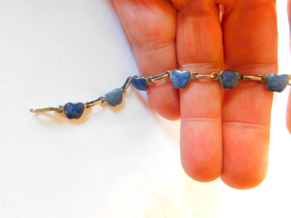 970 sterling silver & Lapis bracelet - image 4