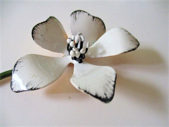 Original by Robert enameled flower pin - image 2