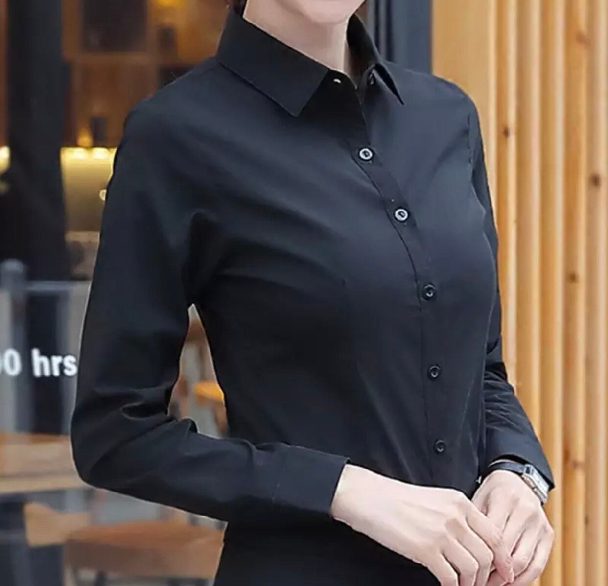 Autumn Women White Shirt Office Women Shirt Button Cardigan Top Long ...