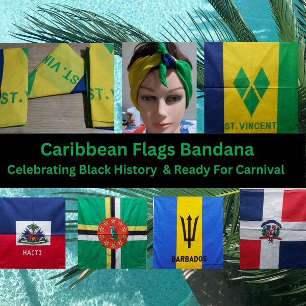 Caribbean Flag Bandana Etsy