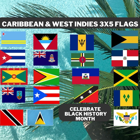 Caribbean Flags Collage