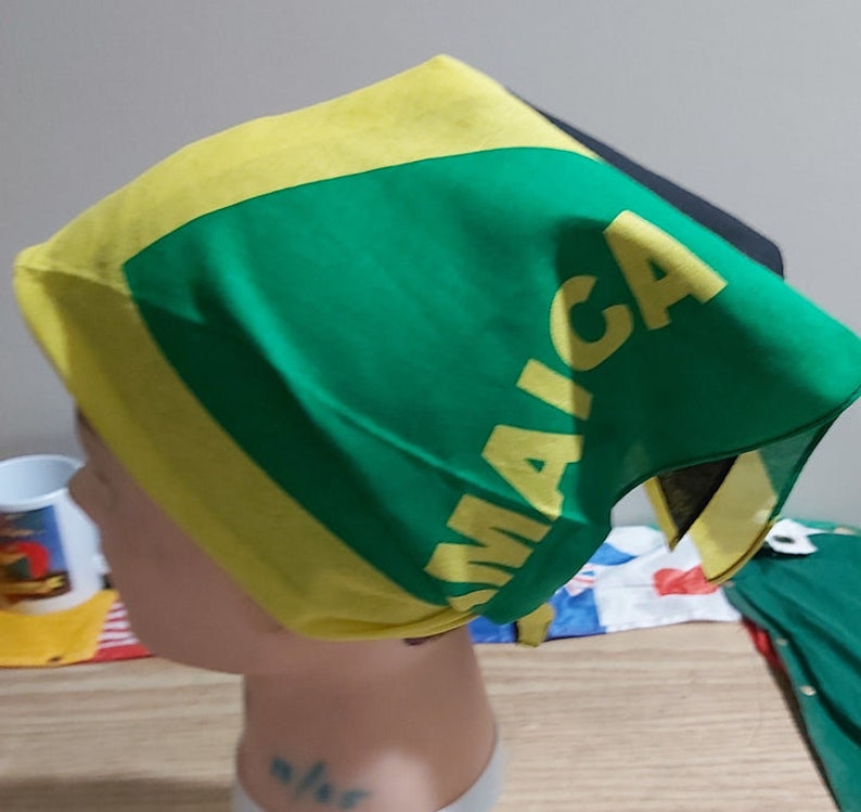 Jamaica Flag Bandana Handkerchief/jamaican Carnival Flag/black History