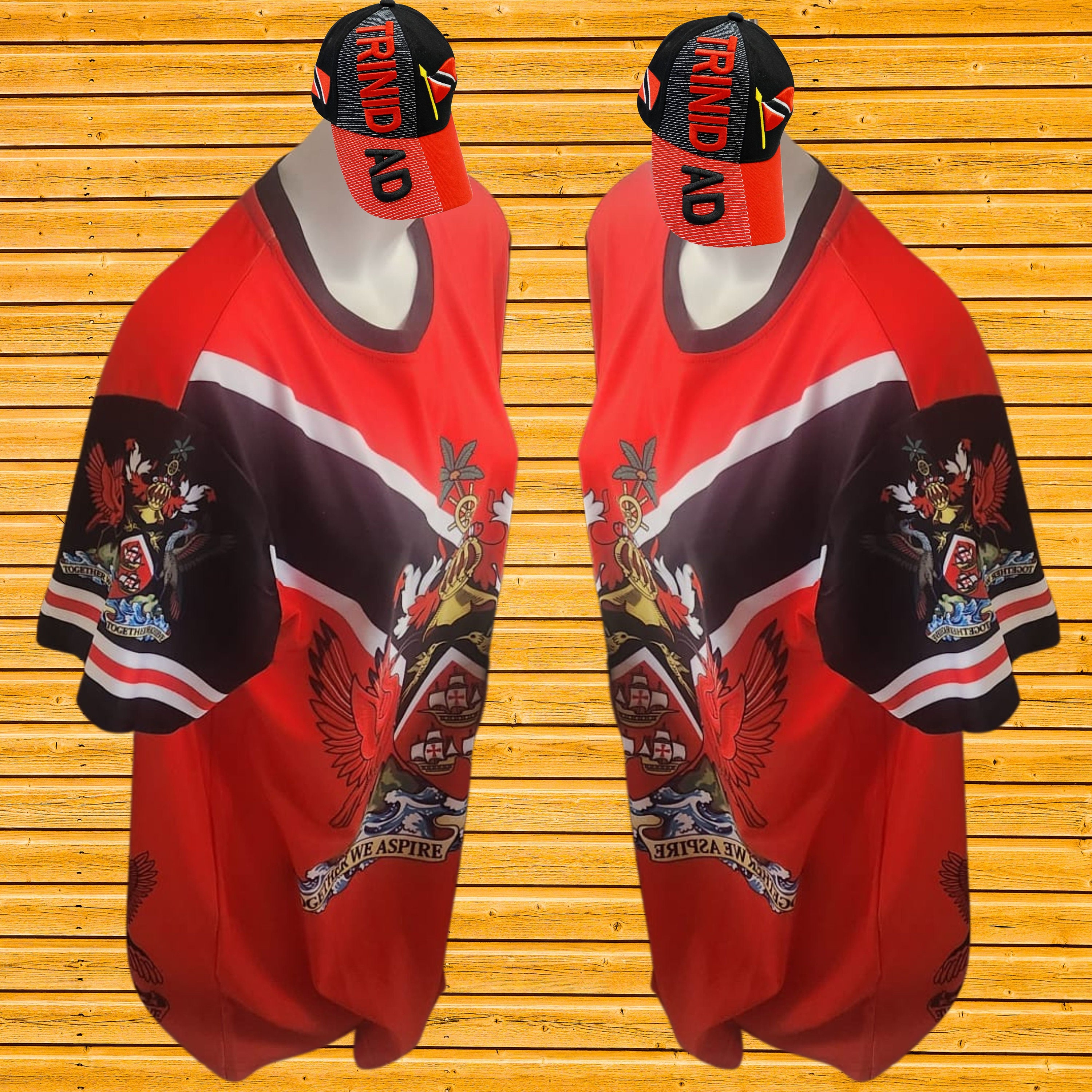 Trinidad & Tobago Flag Jersey/drifit Fabric/trini Carnival Shirt