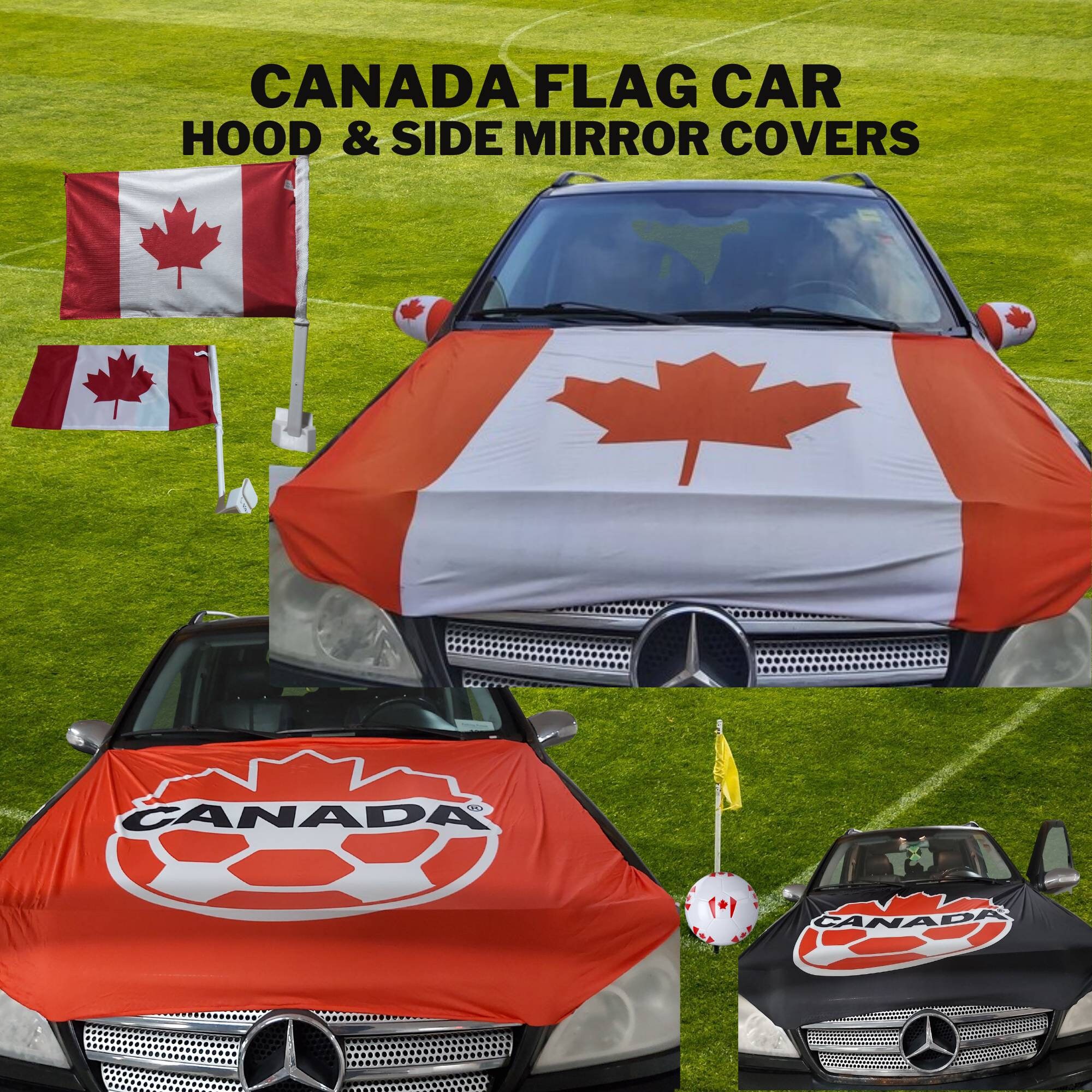 Canada Flag Car Hood Covers/canada World Cup Celebration Car Flag