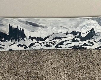 Custom Painted Mammoth Mountain Minaret Skyline Snowboard