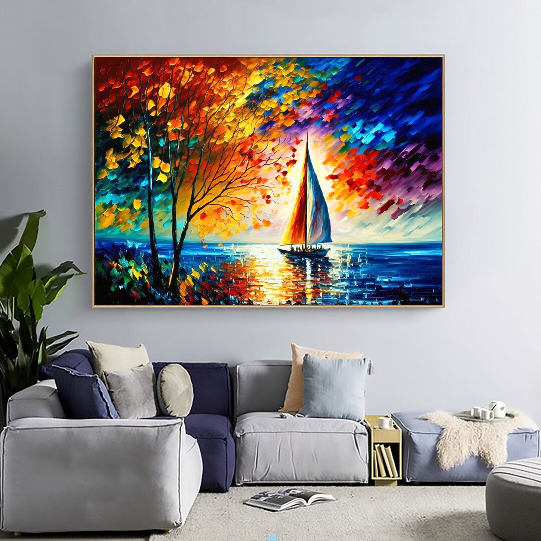 Large Original Seascape Oil Painting on Canvas Canvas Wall - Etsy