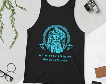 Viking Warrior Training Tank - Black Viking Gym Shirt - Norse Mythology - Warrior Shirt - Workout Exercise Tank Top - For Honor!
