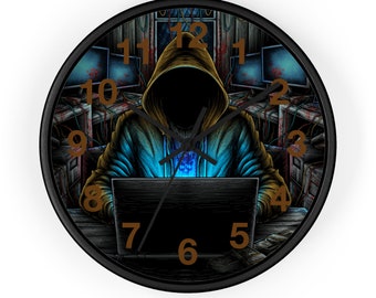 Horloge murale de pirate informatique en profondeur