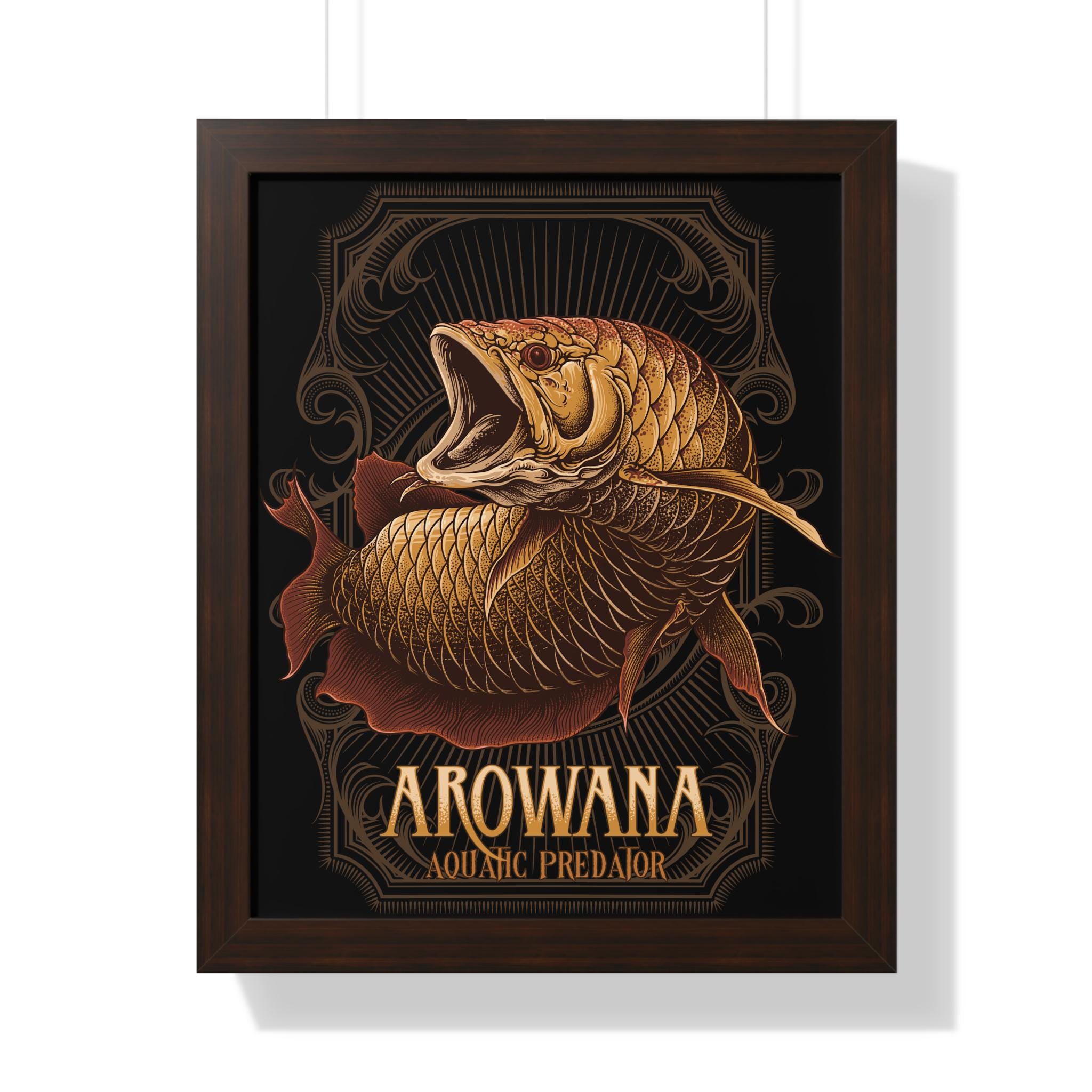 Arowana Aquatic Predator Framed Vertical Poster - Etsy