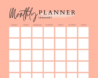 Weekly Calendar Printable Spring Colors - Etsy